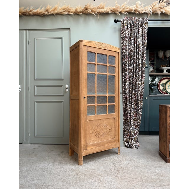 Art Deco Parisian Oak Shop Window, 1930s For Sale - Image 13 of 14