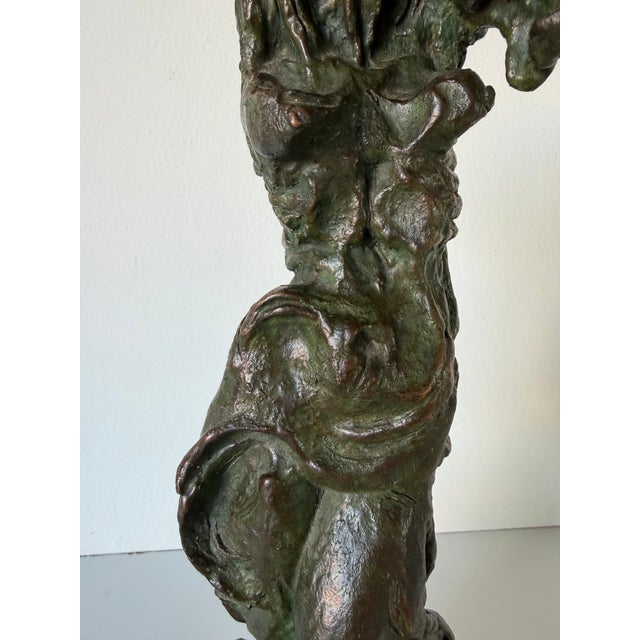 1950s 1950's George Koras Abstract Female Bronze Sculpture on Black Wood Base For Sale - Image 5 of 13