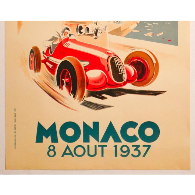 Art Deco 1937 (1985 Re-Issue), Monaco Grand Prix Poster - Geo. Ham For Sale - Image 3 of 5