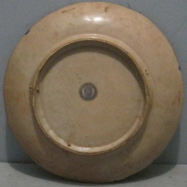 Early 21st Century Santa Ana Triana Seville Fencing Scene Glazed Pottery Charger For Sale - Image 5 of 8