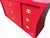 Vintage 9 Drawer Lowboy Reimagined in Scarlett For Sale - Image 4 of 8