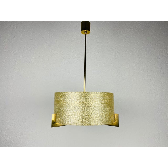 1960s Mid-Century Brass Chandelier from Kaiser, 1960s For Sale - Image 5 of 12