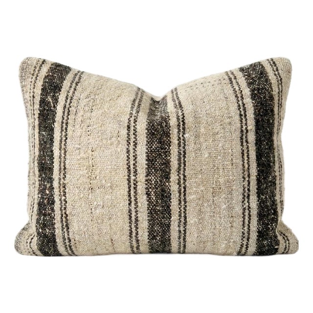 Modern Kilim Lumbar Pillow Cover 14'' X 20'' For Sale