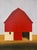 Old Red by Justin Wheatley | Acrylic on Canvas Red Barn With Ochre Field For Sale