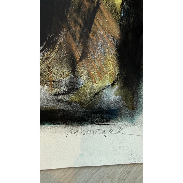 2020s Original Abstract Monoprint on Paper With Variations in Paint and Ink Titled "Ravens" For Sale - Image 5 of 5