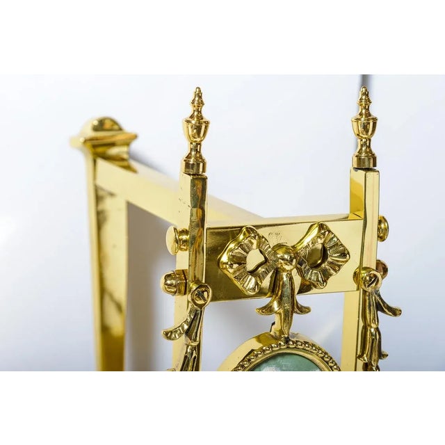 Antique English Brass & Wedgwood Fireplace Fender, 19th C. Regency For Sale - Image 10 of 13