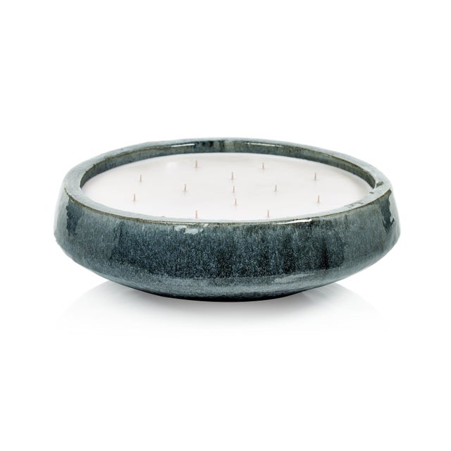 Contemporary Aqua Tulum 128 oz Outdoor Candle Jar, Sea Salt & Tahitian Mist For Sale - Image 3 of 3