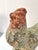 French Country Terracotta Rooster Chicken Garden Statue With Moss Patina For Sale - Image 4 of 9