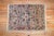 Early 20th Century Traditional Blue Pink Formal Kerman Mat Rug - 2' x 2'9" For Sale - Image 4 of 6