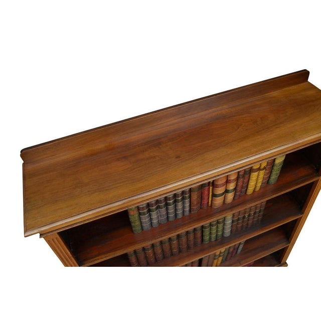 Edwardian Walnut Open Bookcase, 1900 For Sale - Image 12 of 18
