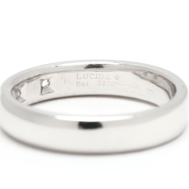 Tiffany & Co .25ctw Diamond Band Ring, Platinum, Ring Size 6 For Sale In Greensboro - Image 6 of 8