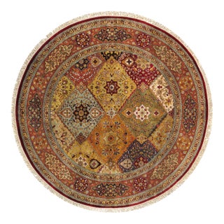 Tabriz Wool Multi Area Rug-Round 6' For Sale
