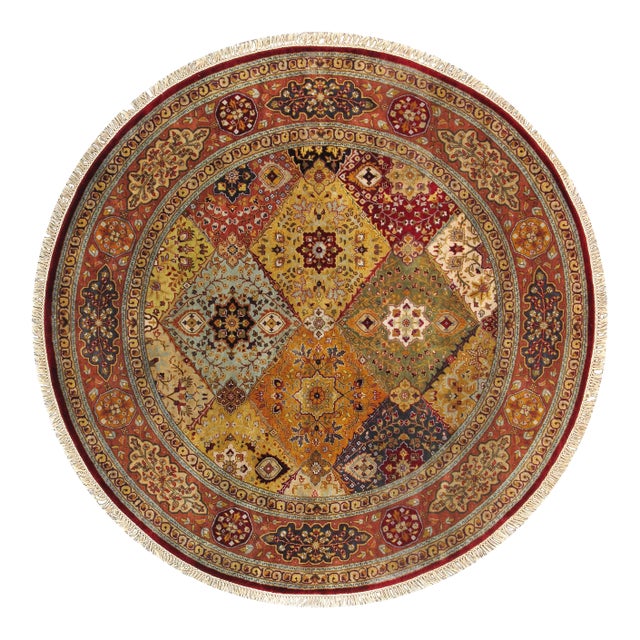 Tabriz Wool Multi Area Rug-Round 6' For Sale