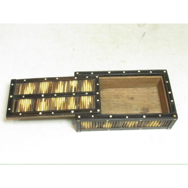Wood Antique Anglo Indian Porcupine Quill Pencil Box For Sale - Image 7 of 12