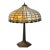 Antique Tiffany Studios Style Bronze Glass Lamp Numbered For Sale
