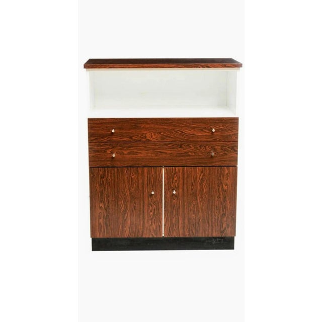 Art Deco Mid-Century Deco Modern Formica Rosewood Cabinet For Sale - Image 3 of 5