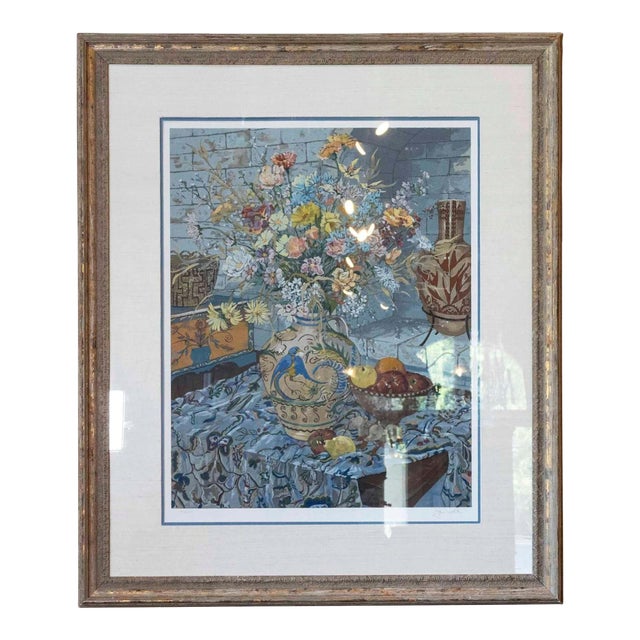 John Powell Limited Edition Serigraph, French Still Life, Late 20th Century For Sale