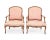Pair of Rose Tarlow Melrose House Louis XV Style Walnut Fauteuil Arm Chairs.