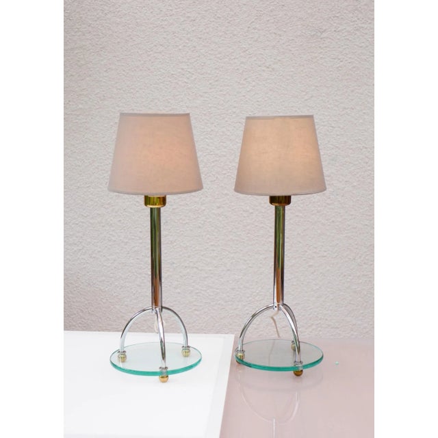 Art Deco Scandinavian Minimalist Skymning Table Lamps in Chrome and Glass by Ehlén Johansson for Ikea, Set of 2 For Sale - Image 13 of 14