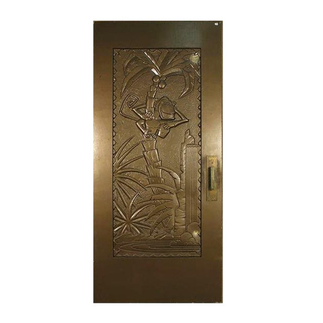 Large 93" Art Deco Style Coco Bongo Gold Door From 1994 the Mask, 2 Available For Sale