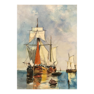 1930s Summer Day on Holland Waters Painting