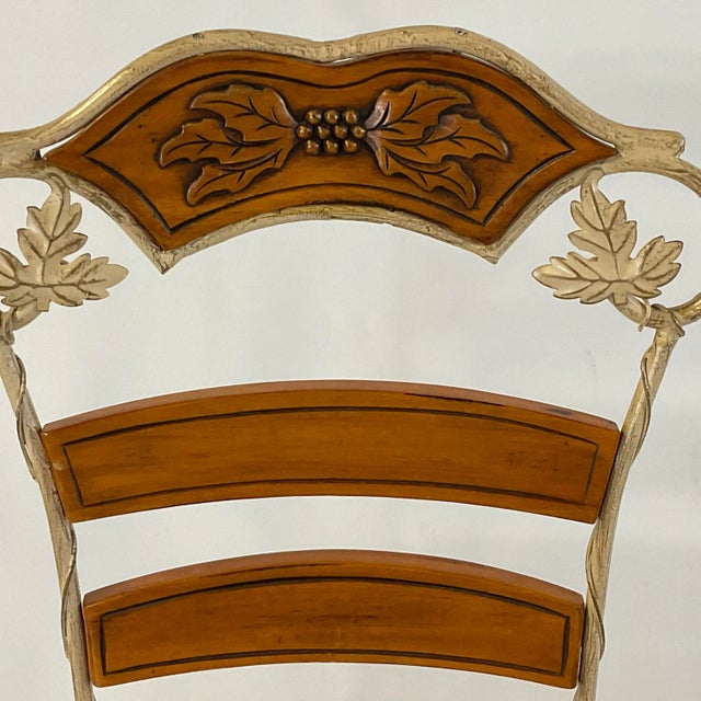 Vintage Drexel Maple and Wrought Iron Dining Table & Chairs - 5 PCS Set For Sale - Image 6 of 18