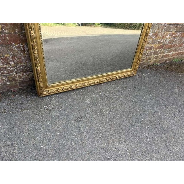 Large Antique French Gilt Rope Twist Framed Mirror For Sale - Image 4 of 8