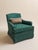 Traditional The Vintage Drexel Emerald Moire Flame Stitch Armchairs For Sale - Image 3 of 10