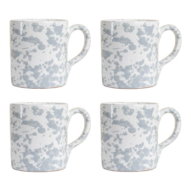 Taverna Speckled Mug, Gray / White, Set of 4 For Sale