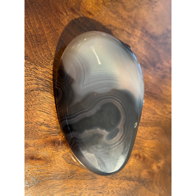 Antique Black Agate Pekingese Dog Mounted Ashtray / Match Strike Possibly Russian For Sale In Boston - Image 6 of 9