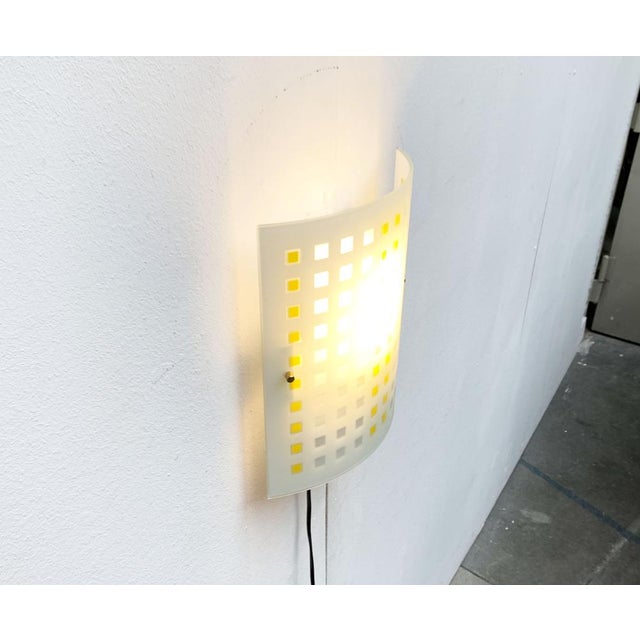 Metal Vintage Postmodern Glass Wall Lamps from DIY Light, 1980s, Set of 2 For Sale - Image 7 of 18