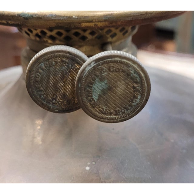 Victorian Antique Brass Oil Lamp in the Arabian Style For Sale - Image 3 of 9