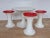 Mid-Century Space Age 3-Tulip Stools and Coffee Table, Germany, 1970s, Set of 4 For Sale - Image 6 of 12