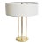 Stewart Ross James for Hansen Buffed Brass "Triple Column" Table Lamp, 1950s For Sale