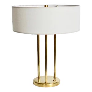 Stewart Ross James for Hansen Buffed Brass "Triple Column" Table Lamp, 1950s