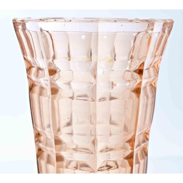 Art Deco Cut Glass Vase, France, 1930s For Sale - Image 4 of 5
