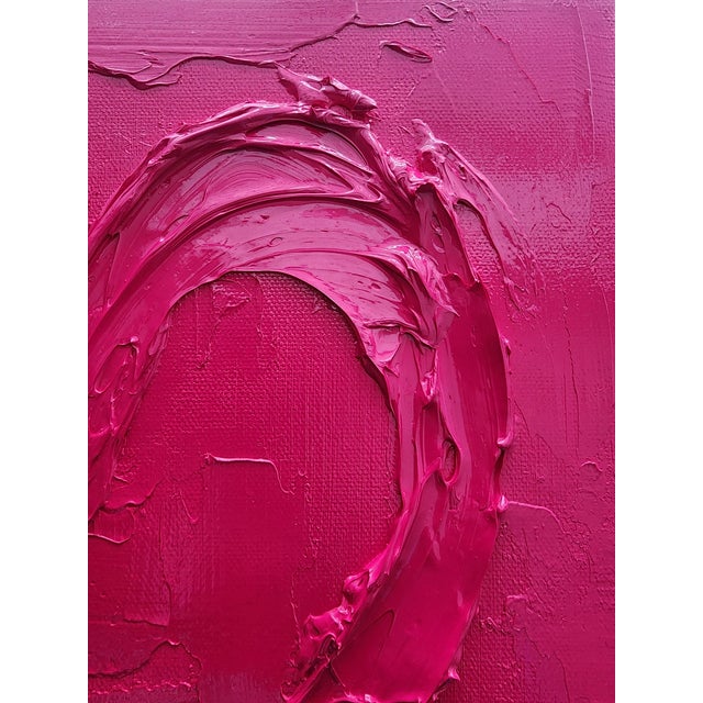 Raspberry Abstract Heart Painting For Sale - Image 4 of 8