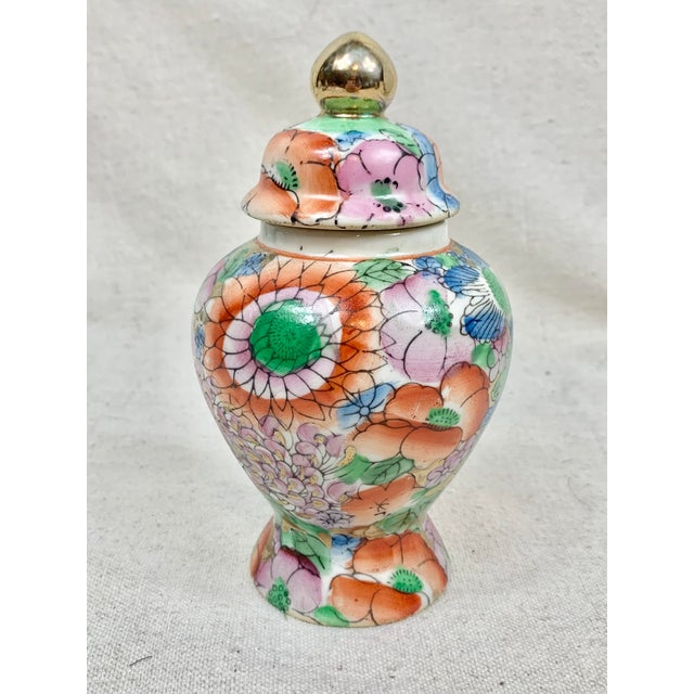 Vintage Small Floral Ginger Jar For Sale - Image 13 of 13