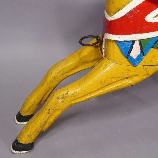 Rare Antique Children Carousel Horse, Germany Early 20th Century For Sale - Image 9 of 10