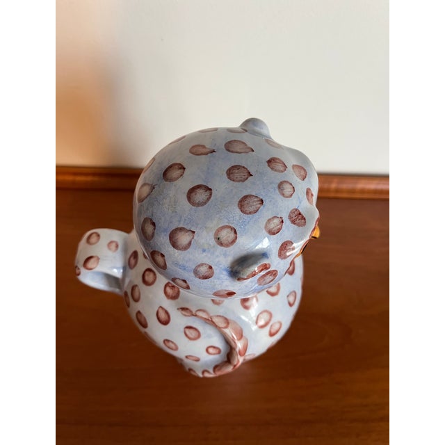 Vietri Italian Hand-Painted Owl Bedside Water Pitcher and Tumbler For Sale - Image 9 of 12