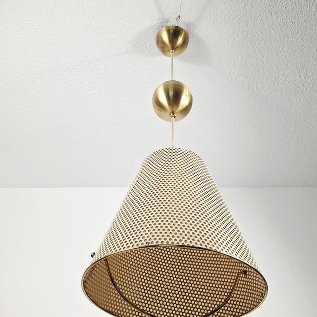 1960s Pendant Lamp in Brass and Perforated Sheet Metal from Erco, 1960s For Sale - Image 5 of 18