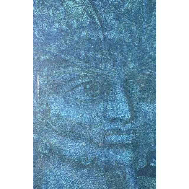 Paper Ernst Fuchs (Austrian, 1930–2015) Sphinx Mystagoga (Sheet No. 6 From Die Sieben Bilder Und Sprüche Der Sphinx) Aquatint Etching | 1967 | Edition 63/99 For Sale - Image 7 of 18