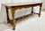 French Provincial Antique Hand Cut Rustic Farm Work Table Console For Sale - Image 3 of 9