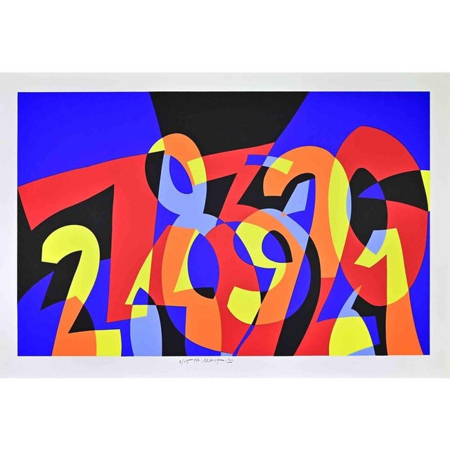 Contemporary Ugo Nespolo, Abstract Composition, 1990s, Screenprint For Sale - Image 3 of 3