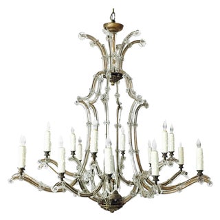 Maria Theresa Gold and Silver Crystal Chandelier