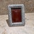 Mid-Century Modern Vintage Small Silver Picture Frame Wood For Sale - Image 3 of 5