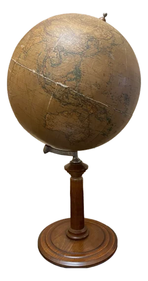 Antique German Earth Globe by Dietrich Reimers, Berlin, 1920