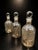 Vintage Mercury Glass Apothecary Bottles with Original Stoppers, Set of 3 For Sale - Image 6 of 7