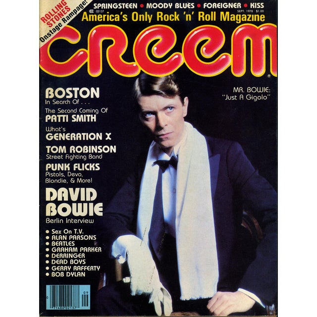 Vintage Creem Magazine Featuring David Bowie For Sale