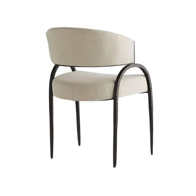 2020s Arteriors Home Bahati Chair, Black/Linen For Sale - Image 5 of 9